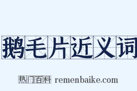 鹅毛片近义词是什么意思的图片